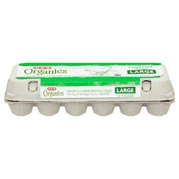 H-E-B Organics Grade A Cage-Free Large Brown Eggs