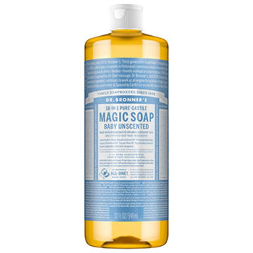 Dr. Bronner's 18-in-1 Hemp Baby Unscented Pure-Castile Soap
