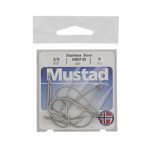 Mustad Stainless Steel 34007-SS Hooks, Size 5/0 - Shop Fishing at H-E-B