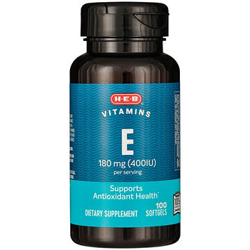 H-E-B Vitamins E 180 mg (400 IU) Softgels