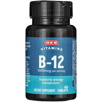 H-E-B Vitamins B-12 1,000 mcg Tablets