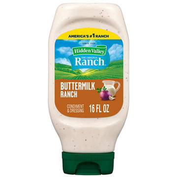 Hidden Valley Buttermilk Ranch Condiment and Dressing, Easy Squeeze Bottle