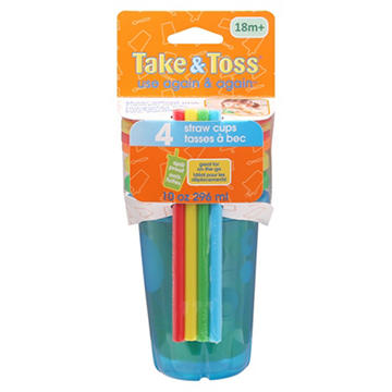 The First Years Take & Toss 10 oz Straw Sippers, Assorted Colors