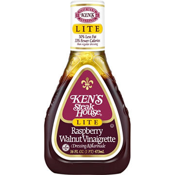 Ken's Steak House Lite Raspberry Walnut Vinaigrette Dressing & Marinade