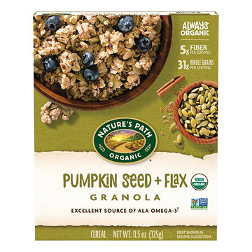 Nature's Path Organic Pumpkin Seed + Flax Granola 
