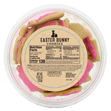 Holiday Iced Pink Easter Bunny Cookies