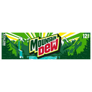 Mountain Dew Soda 12 oz Cans