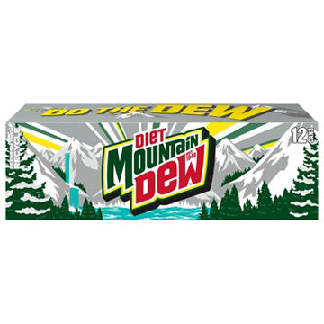 Mountain Dew Diet Soda 12 oz Cans