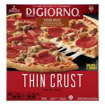 DiGiorno Thin Crust Frozen Pizza - Four Meat