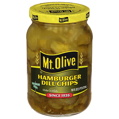 Mt. Olive Mini Stuffers Hamburger Dill Chips - Shop Pickles