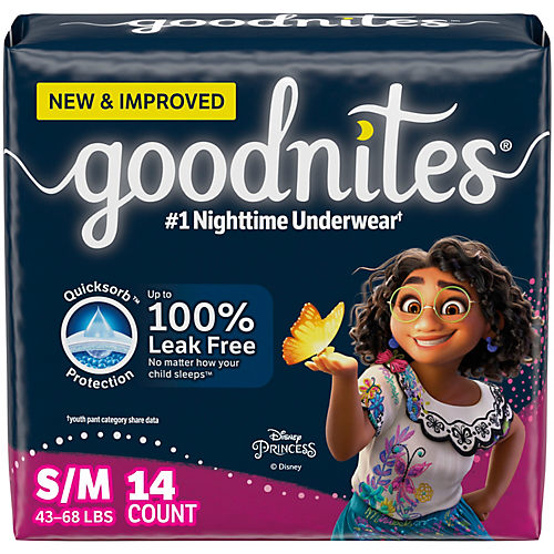 Goodnites Girls' Nighttime Bedwetting Underwear XL (95-140 lb