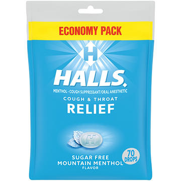 Halls Relief Cough Drops - Sugar Free Mountain Menthol