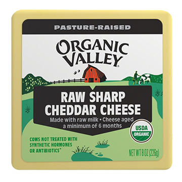 Organic Valley Pasture-Raised Sharp Cheddar Raw Cheese