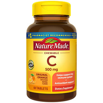 Nature Made Vitamin C 500 mg Chewable Tablets - Orange