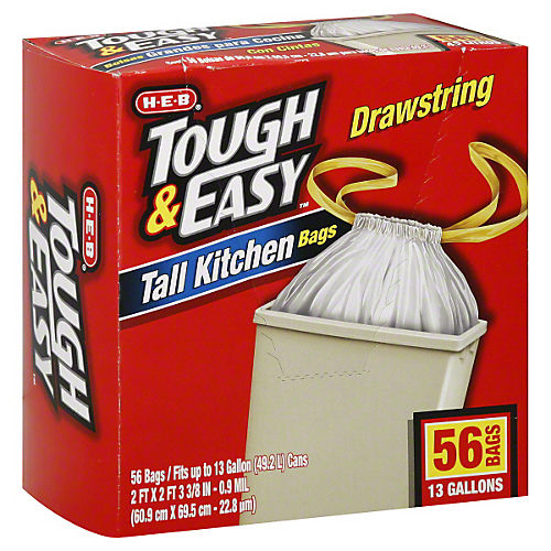 Husky Drawstring Kitchen 13 Gallon Trash Bags - Shop Trash Bags at H-E-B