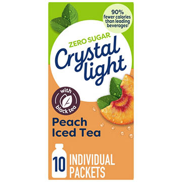 Crystal Light Peach Iced Tea On-The-Go Powdered Drink Mix Packets