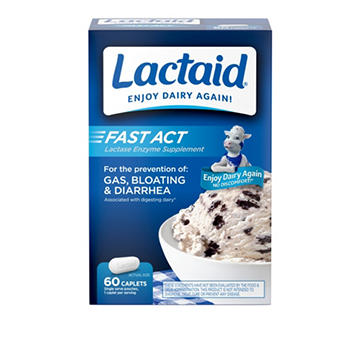 Lactaid Fast Act Lactose Intolerance Caplets, Travel Packs