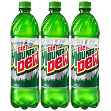 Mountain Dew Diet Soda 16.9 oz Bottles