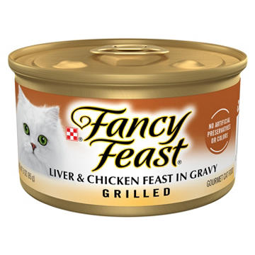 Fancy Feast Purina Grilled Wet Cat Food - Liver and Chicken Feast in Gravy