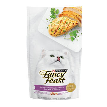 Fancy Feast Purina Dry Cat Food - Savory Farm-Raised Chicken and Turkey