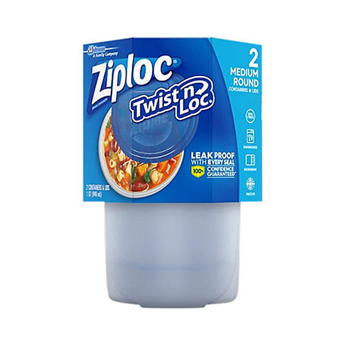 Ziploc Twist 'N Loc Small Round Containers with Lids - Shop Containers at  H-E-B