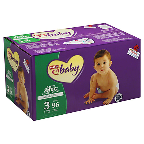 H-E-B Baby Plus Overnight Diapers – Size 3