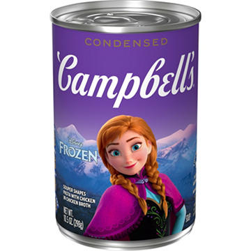 Campbell's Condensed Disney Frozen Souper Shapes Pasta With Chicken in Chicken Broth