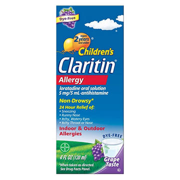Claritin Children's 24 Hour Allergy Relief Liquid - Grape