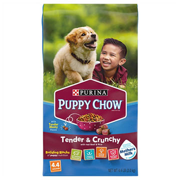 Puppy Chow Purina High Protein Dry Puppy Food - Tender & Crunchy With Real Beef