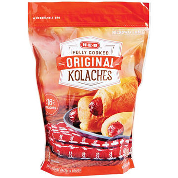 H-E-B Fully Cooked Frozen Kolaches - Sausage