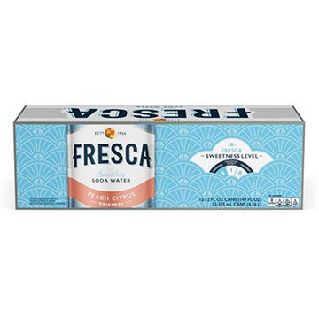 Fresca Peach Citrus Flavored Sparkling Soda 12 pk Cans
