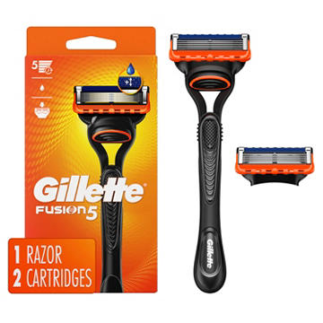 Gillette Fusion5 Shaving Razor + 2 Blade Refills for Men