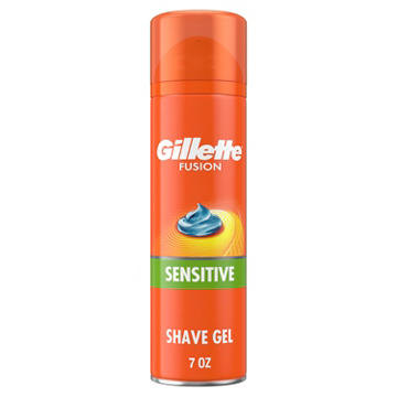 Gillette Fusion Sensitive Skin Shaving Gel for Men, For Smooth Skin, With Almond Oil