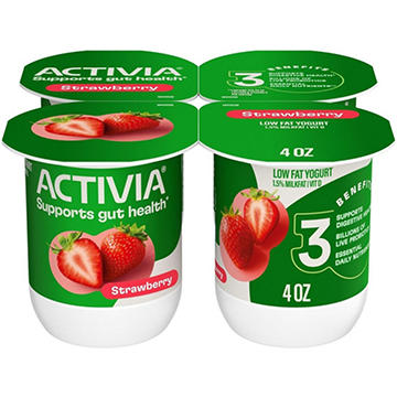 Activia Low Fat Probiotic Strawberry Yogurt