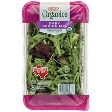 H-E-B Organics Fresh Baby Spring Mix Lettuce - Texas-Size Pack