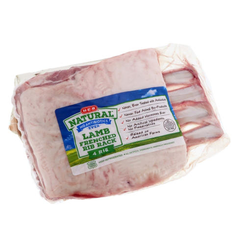 H-E-B Natural Frenched 4-Rib Rack of Lamb