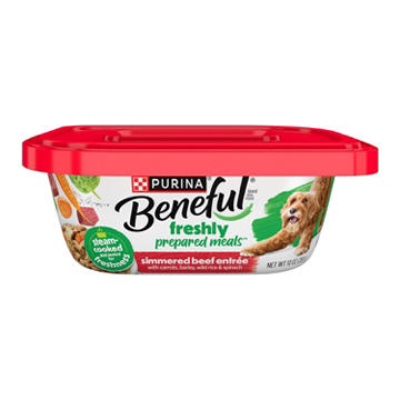 Beneful Purina Dog Food Freshly Prepared Meals Simmered Beef Entree - Carrots, Barley, Wild Rice and Spinach