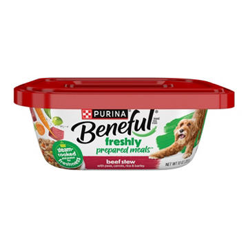 Beneful Purina Wet Dog Food Freshly Prepared Meals - Beef Stew with Peas, Carrots, Rice, and Barley