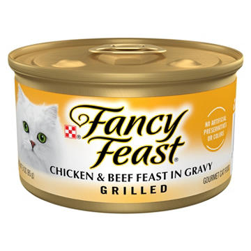 Fancy Feast Purina Grilled Wet Cat Food - Chicken and Beef in Gravy