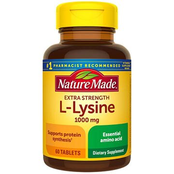 Nature Made Extra Strength L-Lysine 1000mg Tablets