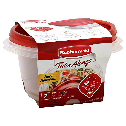 Rubbermaid TakeAlongs 3.2 Cup Small Bowls, Food Storage Container