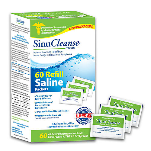 Beavorty Nasal Rinse Salt Packets 40Pcs Saline Packets Nasal Wash