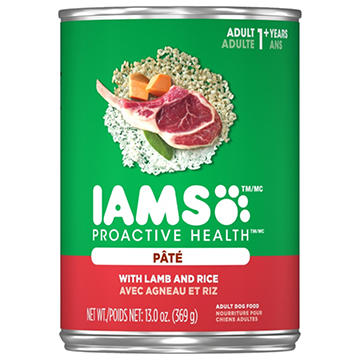 IAMS Proactive Health Adult Wet Dog Food - Classic Ground with Lamb and Whole Grain Rice