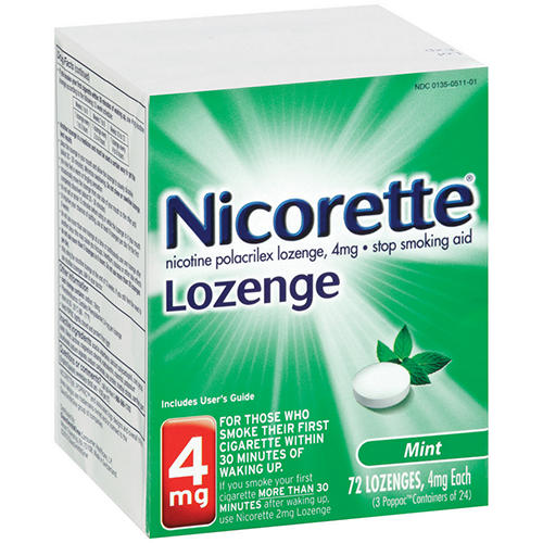tobacco stop medicine Nicorette Mint Stop Smoking Aid 4 Mg Lozenge