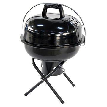 Hill Country Fare Portable Tabletop Outdoor Charcoal Grill - Black