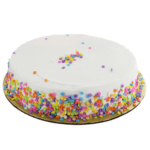 H-E-B Bakery 1-Layer Confetti Buttercream White Cake, 8"