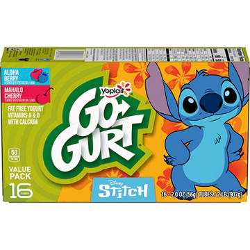 Yoplait GoGurt Fat Free Berry Bash & Shell Shockin' Cherry Yogurt Tubes Value Pack