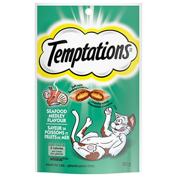 Temptations Classic Crunchy and Soft Cat Treats - Seafood Medley Flavor