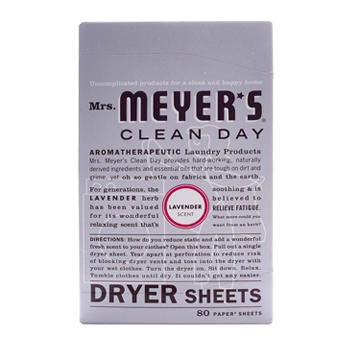Mrs. Meyer's Clean Day Fabric Softener Dryer Sheets - Lavender