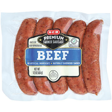 H-E-B Premium Beef Smoked Sausage Links